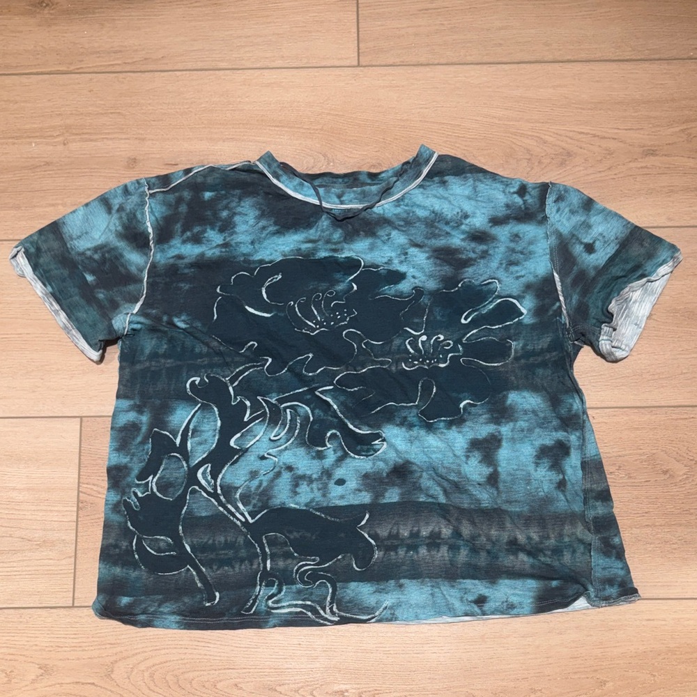 We The Free Teal and Black Camisole